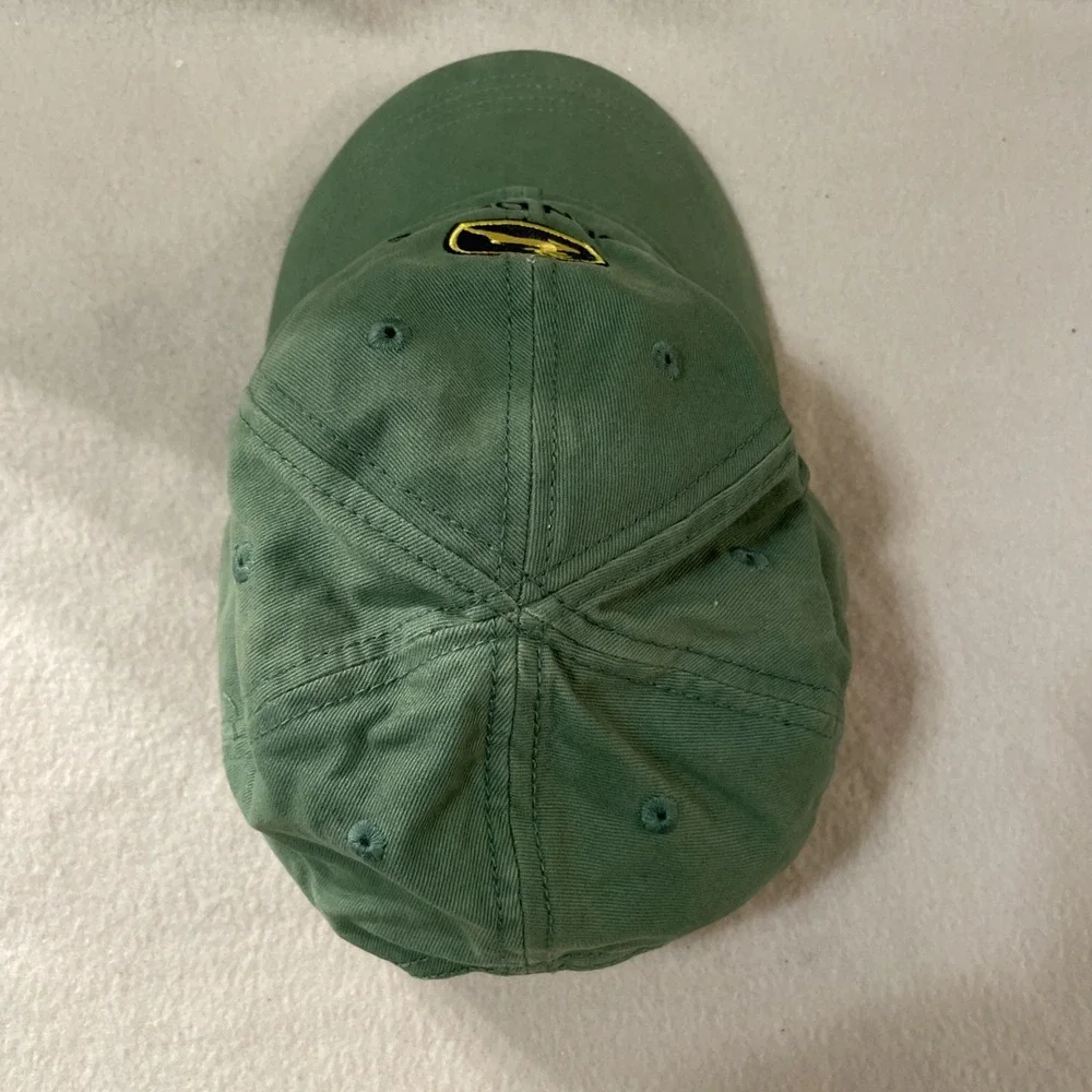 John Deere Hook And Loop Youth Hat Cap One Size fits All Weathered Tractor Green